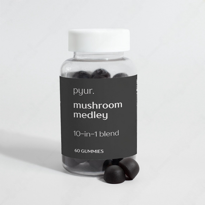 mushroom medley gummies (raspberry flavored)